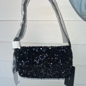 Black Sequin Shoulder bag